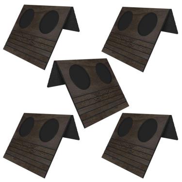 Imagem de Kit 05 Esteiras Bandeja Com Suporte Para Copos Mdf Tabaco