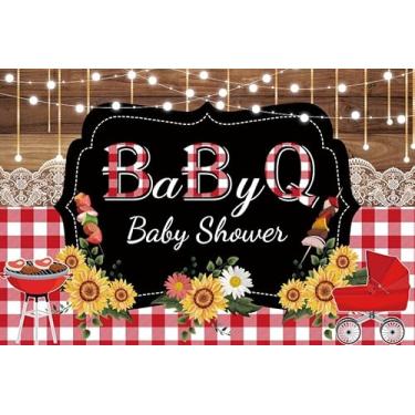 Imagem de ZJRBJB 3 x 2,4 m decoração de churrasco de madeira marrom pano de fundo rústico para churrasco placa de piquenique fundo de chá de bebê espeto de verão churrasqueira forno margarida festa de