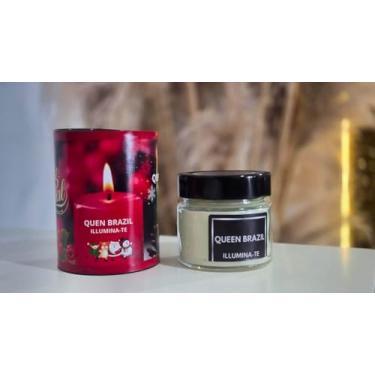 Imagem de Kit Natalino Queen Illumina-te – Brilho da Esperança | 3 Velas Aromáticas Artesanais (Hortelã, Café e Erva-Doce)