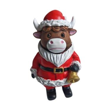 Imagem de Baoblaze Estatueta de Vaca para Mesa, Enfeite Decorativo para Festas, Centro de Mesa, Estátua de Vaca, Escultura de Gado para o Natal, para Mesa ou Casa, 6x7x10cm