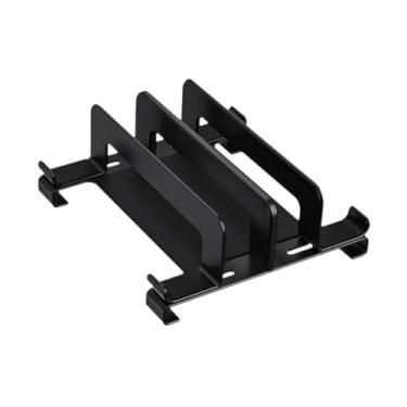 Imagem de BaotyJie Suporte para laptop, suporte para laptop, organizador de mesa para teclado, organizador de mesa ajustável com almofada de silicone para economia de, Preto