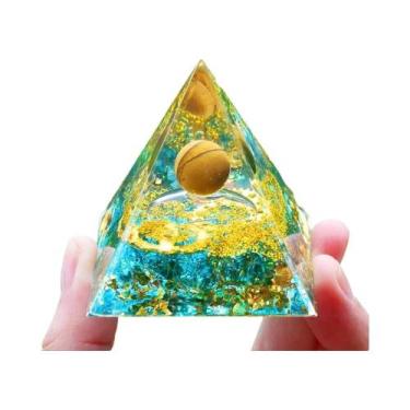 Imagem de Pirâmide De Energia De Ametista Orgonite Cristal De Cura Reiki Ferrame