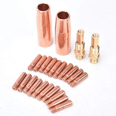 Imagem de Keenso Kit de Combinação Completa para Acessórios de Soldagem Completos e Fixos para Diferentes Requisitos, 2 PCs 21-50 Bocais de Soldagem, 2 PCs 35-50 Difusor de Gás, 20 11-35 Dica