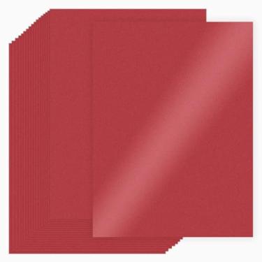 Imagem de 120 folhas de papelão vermelho brilhante 8,5 x 11, 40,8 kg/250 g/m² papel para impressora para Natal, convites, certificados, dia dos namorados, confecção de cartões (vermelho/20 cm x 28 cm)
