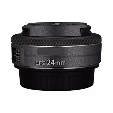 Imagem de EFS 24 2.8 Adesivo de lente de câmera para Canon EF-S 24 mm F2.8 Película protetora de vinil decalque skin (cinza escuro)