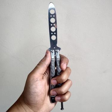Imagem de Knife Silver Butterfly Prata Borboleta Dobrável De Aço