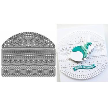 Imagem de DzIxY Matrizes de corte de metal vintage de renda para kit de fabricação de cartões, conjunto de recortes de papel, estêncil, suprimentos, modelos de máquina