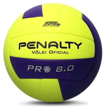 Imagem de Bola de Volei Penalty 8.0 Pro - Amarelo/Roxo-Unissex