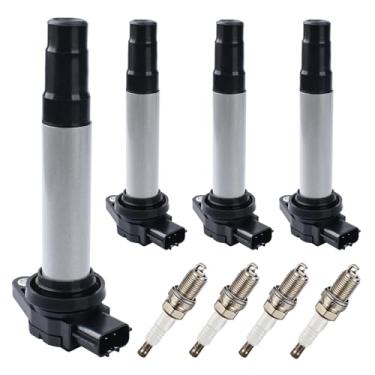 Imagem de Pacote de bobina de ignição UF326 e velas de ignição irídio (conjunto de 4) compatível com Nissan Sentra 2000-2002 1.8L L4 para 224484M500