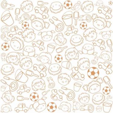 Imagem de Papel De Parede Infantil Crianças E Brinquedos