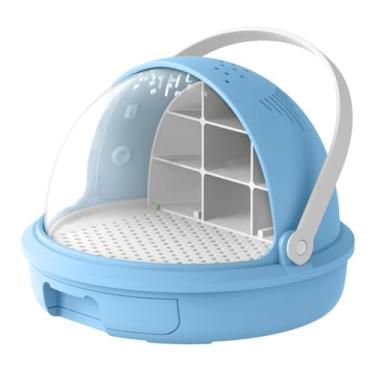 Imagem de Generic Caixa de Criação de Bicho-da-Seda, Recipiente para Incubação de Bicho-da-Seda, Cabine de Observação para Animais de Estimação, Caixa de Alimentação, Azul