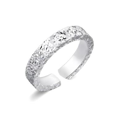 Imagem de Naturepernulo Anéis martelados para mulheres e homens, banhado a ouro, prata, ajustável, grosso, martelo, Metal, Sem pedra preciosa