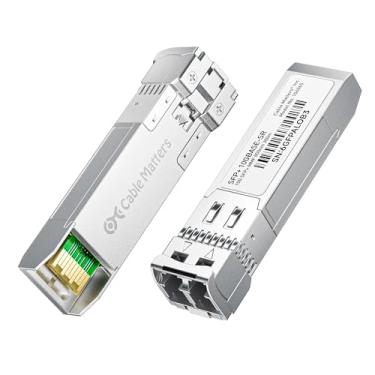Imagem de Cable Matters — Pacote com 2 unidades de 10 GBASE-LR SFP+ para LC — Transceptor de fibra de 10 G para Cisco, Dell, Ubiquiti, TP-Link, Juniper, Huawei, Mellanox, Mikrotik, Netgear e Supermicro Equipment