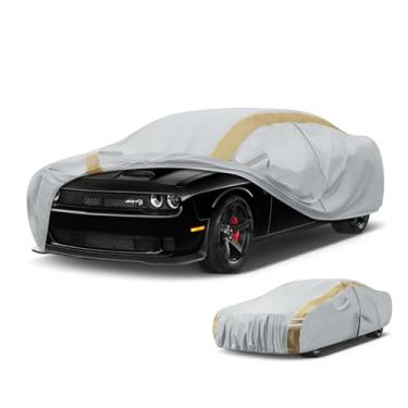 Imagem de Capa de carro Sedan personalizada para Dodge Challenger (2008-2025), capa impermeável para carro, capa resistente, cobertura completa ao ar livre, proteção solar UV, todos os climas para automóveis