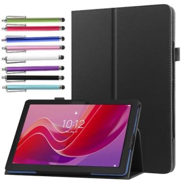Imagem de elitegadget Capa para Lenovo Idea Tab 11 polegadas 2025 - Capa fina e leve de couro PU + 1 caneta Stylus de cor aleatória (preto)