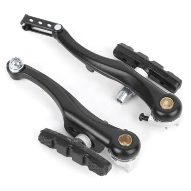 Imagem de Yosoo Health Gear Pastilhas de freio dianteiras de bicicleta, pinças de freio em V, kit de freio traseiro, pinça de freio de bicicleta, 1 par de bicicleta híbrido V freio de