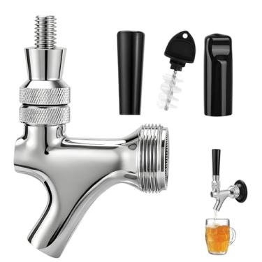 Imagem de Dbgogo Torneira de cerveja, todas as torneiras de cerveja de aço inoxidável 304 torneira de cerveja comercial com alça de torneira de cerveja e plugue de torneira sem vazamento torneira Kegerator para