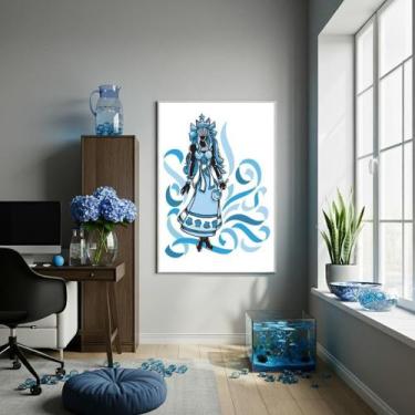 Imagem de Quadro Decorativo Desenho Iemanjá Fitas - 70X50Cm - Quadros On-Line