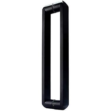 Imagem de Maçaneta de porta única puxador de empurrar/banheiro chuveiro porta vidro maçaneta porta celeiro maçaneta porta deslizante - preto 10 comprimentos/comprimento 840 mm (comprimento 540 mm)
