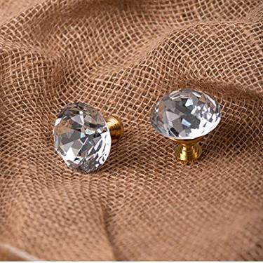 Imagem de GAORUIFENG Conjunto de 2 peças de puxador portátil para móveis de liga de cristal de liga de vidro para porta armário armário armário puxador de puxar conjunto de loja mundial (tamanho : GG) ()