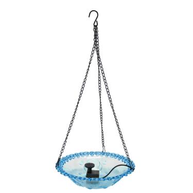 Imagem de Jiawu Fonte de Banho para Pássaros Pendurado Alimentador de Beija-flor água para Jardim Pátio Pátio Plástico Multifuncional Alimentado por USB Banho de Pássaros para Exterior Verde 9,25 X 17,7 pol.