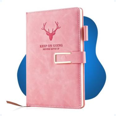 Imagem de Caderno De Anotações Capa Dura Couro Pu Bloco De Notas A5 - Hxt, Rosa
