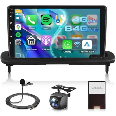 Imagem de 4G + 64G Android estéreo para Volvo S40/C30/C70 2006-2012 unidade de cabeça de tela sensível ao toque IPS de 9 polegadas, estéreo de carro Driauto com carplay sem fio, Android Auto GPS, WiFi, DSP