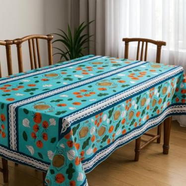 Imagem de Toalha de Mesa Retangular 6 Lugares 200 x 140cm Tecido Oxford Fácil de Limpar – Mesa Jantar Elegante (Modelo - 9)