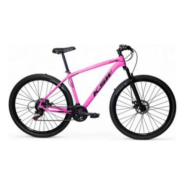 Imagem de KSW Bicicleta Aro 29 XLT 100 27V Quadro Alumínio Freio Hidráulico MTB (Rosa, 15")
