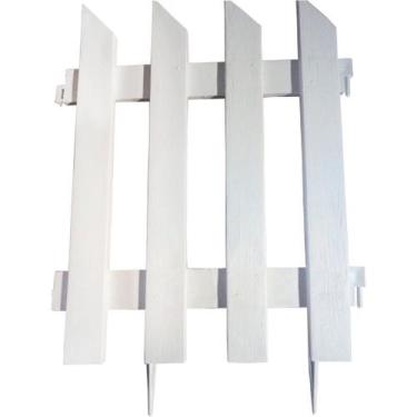 Imagem de Cerca Para Jardim Horta Plástico Decorativa Branca 41 x 34 - UNI ECCOM