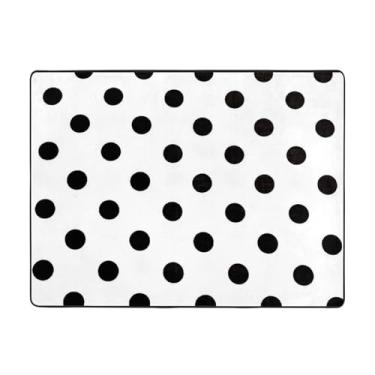 Imagem de ZERAOKE Tapete de bolinhas 48 x 163 cm, lavável na máquina, com suporte antiderrapante, tapetes macios para sala de estar, quarto, entrada, quarto de crianças, decoração de casa