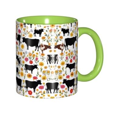 Imagem de Zeraoke Cattle Farm Sanctuary Print Canecas de café criativas, personalizadas, presente para família, tamanho de 325 ml, unissex