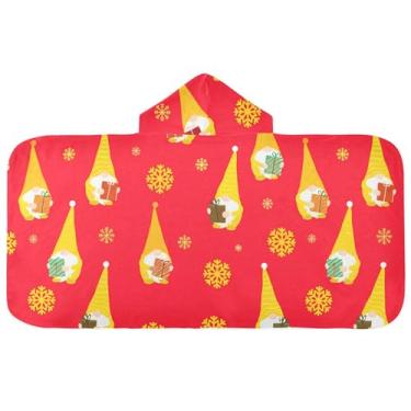 Imagem de Burbuja Toalha de banho com capuz de laço rosa para crianças, toalha de praia de pelúcia macia absorvente para chá de meninas e meninos 3-10 anos, 61 x 127 cm