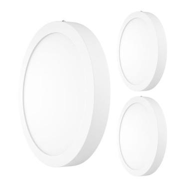 Imagem de 3 Painel Led Sobrepor Redondo Branco Neutro 4000K 24W Bivolt - Avant