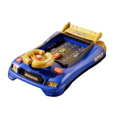Imagem de simhoa Volante de brinquedo com simulador de direção, brinquedo educativo com controle de direção simulada, Versão Racing Azul