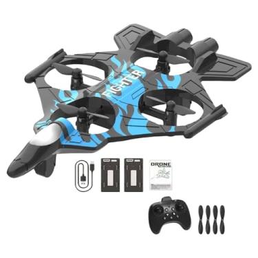 Imagem de oshhni Avião de controle remoto RC, leve e capaz de realizar manobras de flip de 360°, ideal para crianças, meninos e adolescentes, Azul com 2 Baterias