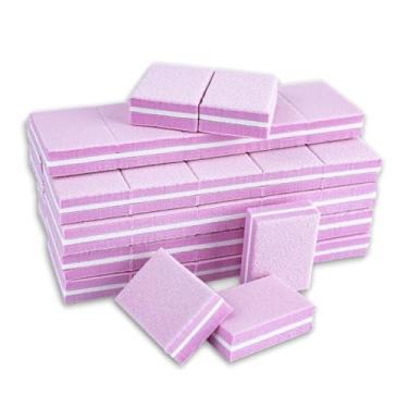 Imagem de Kit 150 Mini Lixa Bloquinho Buffer 100/180 Polidora Unha Gel