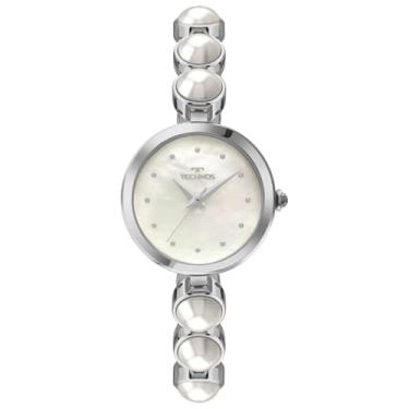 Imagem de Relógio Feminino Technos 2035NEI/1B | Prateado Redondo Pulseira com Perolas