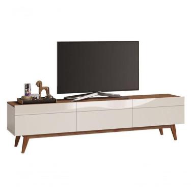 Imagem de Rack Classic 3g 2.2 Off White Com Freijó - Imcal Móveis