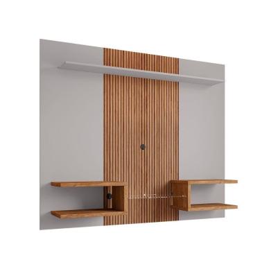 Imagem de Painel Atlas Off-white Com Cinamomo Com Ripado - Bechara