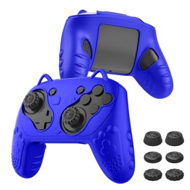 Imagem de Silicone Controller Case Set Compatible with Nintendo Switch 2 Pro, Gamepad Accessories - Protective Softshell Cover with 6 Thumb Grips, Shock-Resistant & Ergonomic Comfort Grip Design (Deep Blue)