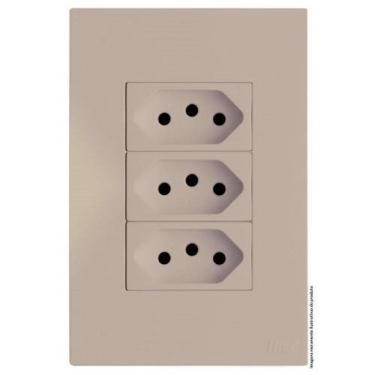 Imagem de Kit Tomada Tripla 10A 4X2 Brs12194-0Ar