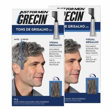 Imagem de Kit com 2 Shampoo Tonalizante em Gel Tons de Grisalho 40g - Grecin