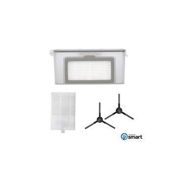 Imagem de Kit reposição para Robô Aspirador KABUM! smart 100 - 1 Reservatório de Poeira + 5 Filtros HEPA + 2 Pares de Escovas Laterais - KSHPR191