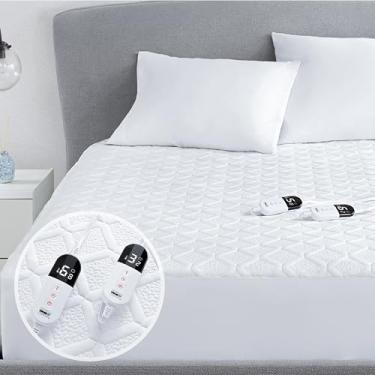 Imagem de Colchão aquecido Queen Size – Aquecedor de cama elétrico Degrees of Comfort com controles duplos, 6 níveis de aquecimento, desligamento automático de 10 horas, camada de ar respirável, 152 x 203 cm