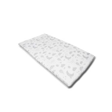 Imagem de Colchonete para Berço TAM 1 (88x52x4) Cosco - Branco Estampado