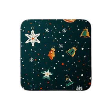 Imagem de Ladrilho Decorativo de Cerâmica Floco de Neve e Estrelas de Natal