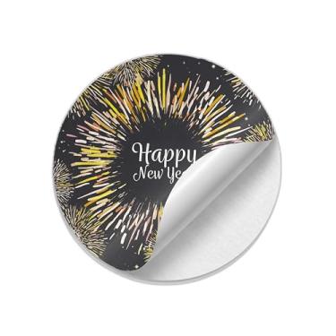 Imagem de Ladrilho Decorativo de Cerâmica Estampado Fundo de Ano Novo com Fogos de Artifício