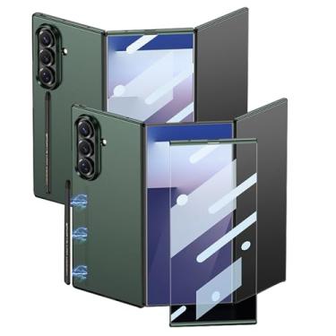 Imagem de POYUFRG Capa fina para Samsung Galaxy ZTriFold, capa antiarranhões fosca com caneta de vidro temperado proteção de tela com tudo incluído, verde, ZTriFold