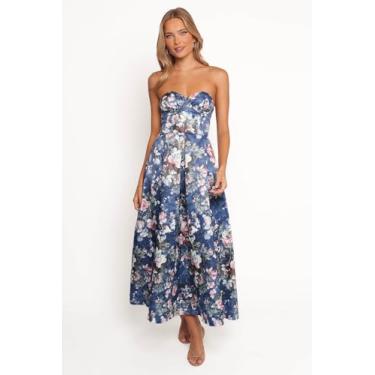 Imagem de Petal & Pup Vestido feminino Darina sem alças - floral meia-noite, Floral meia-noite, GG